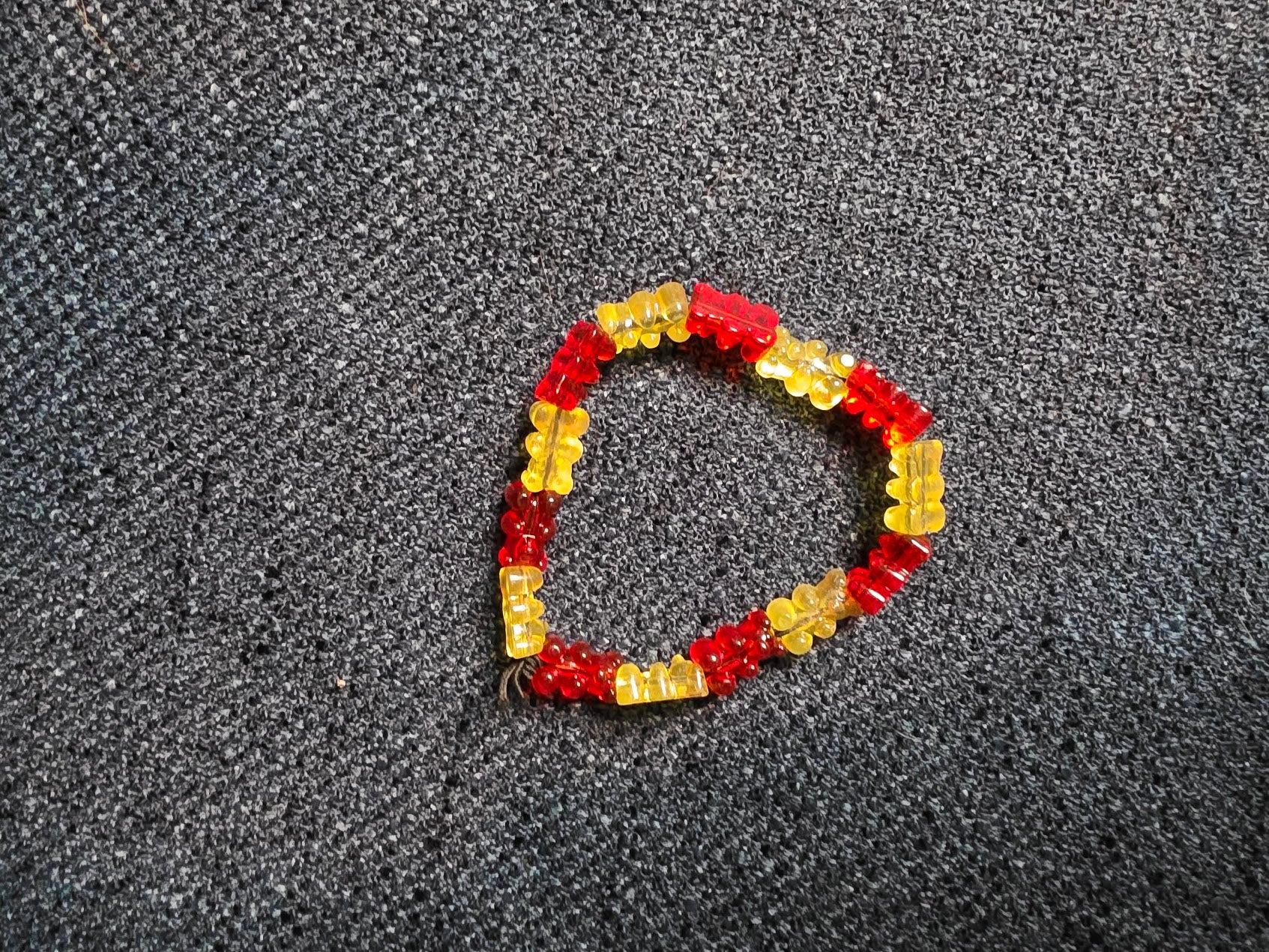 Yellow and Red Gummy Bear Bracelet