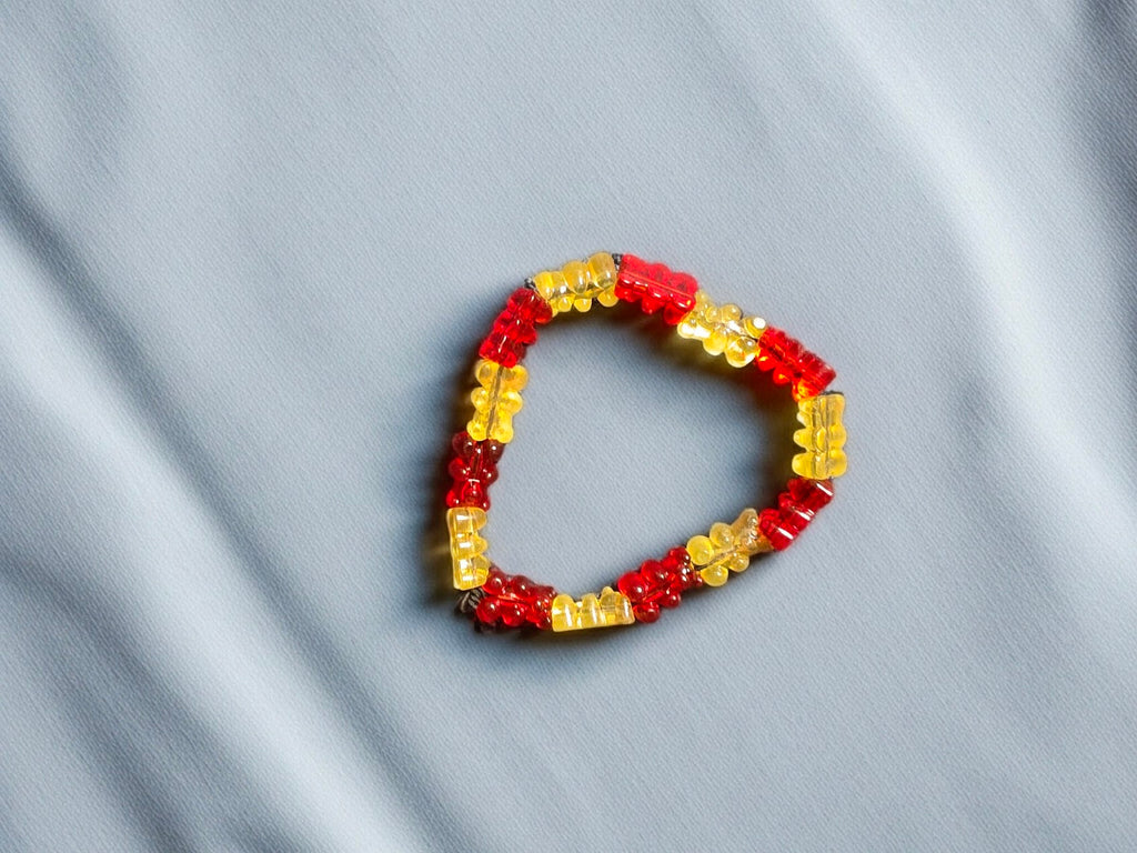 Yellow and Red Gummy Bear Bracelet