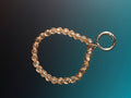 Peach Beaded Keychain Bracelet