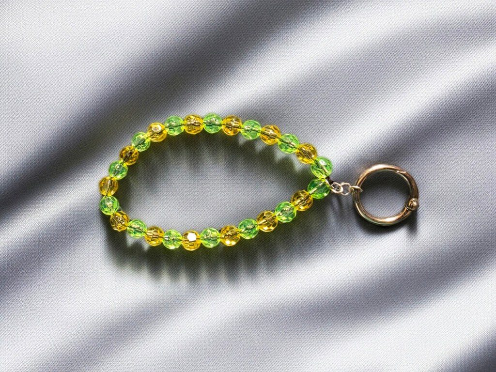 Yellow and Green Keychain Bracelet