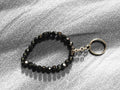 Black Beaded Keychain Bracelet