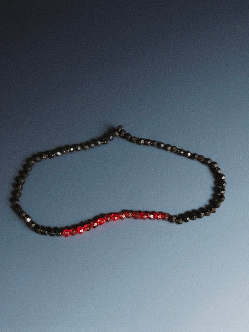 Black and Red Beaded Necklace