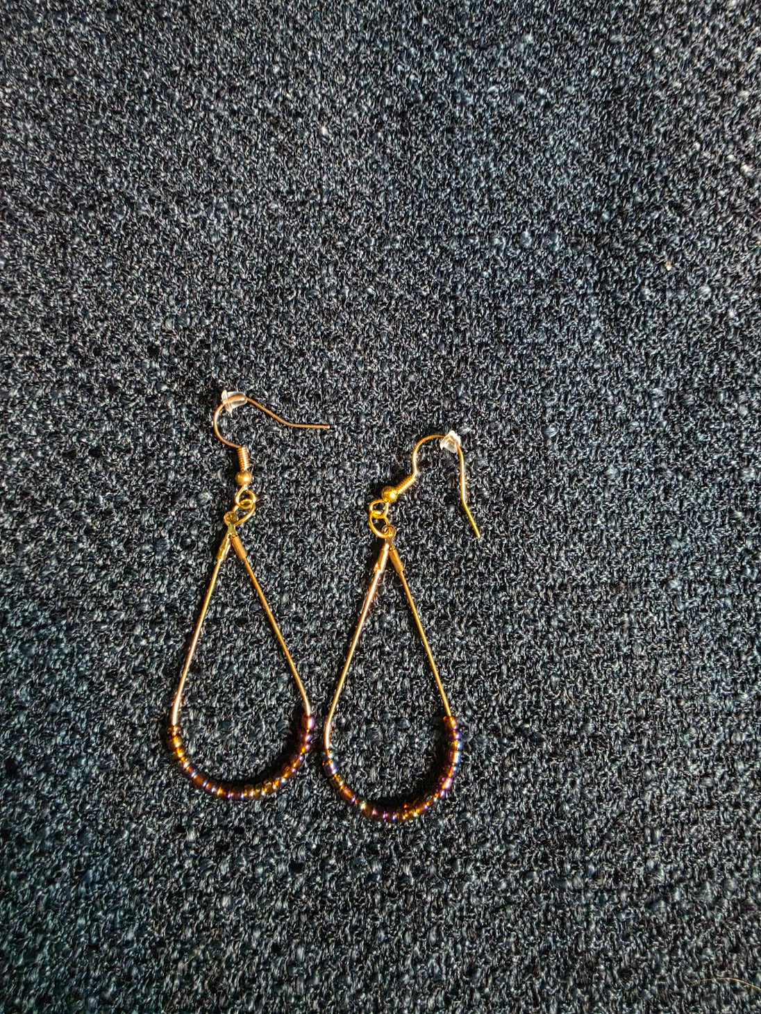 Beaded Teardrop Dangle Earrings