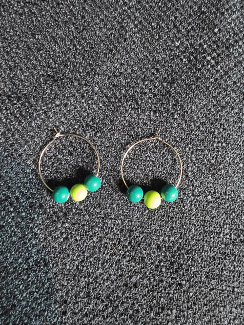 Beaded Hoop Earrings