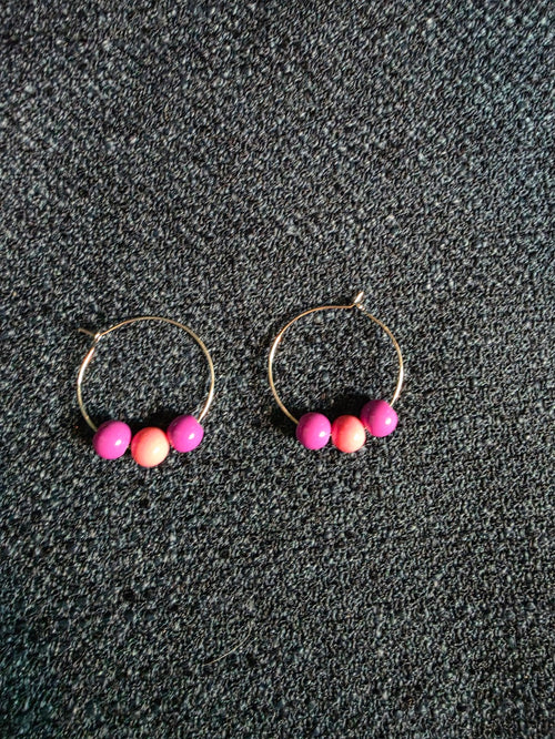 Beaded Hoop Earrings