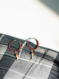 Beaded Lollipop Hoop Earrings